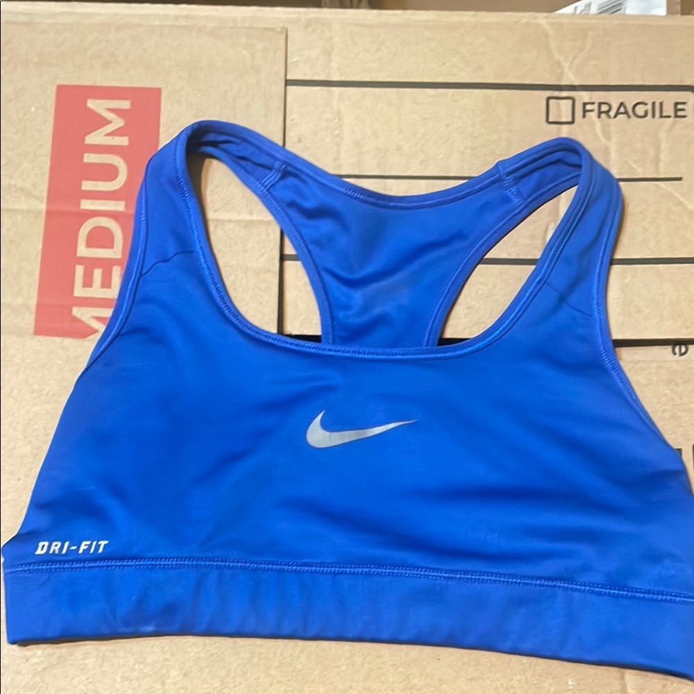 Nike Women's Dri-FIT Royal Blue Sports Bra
